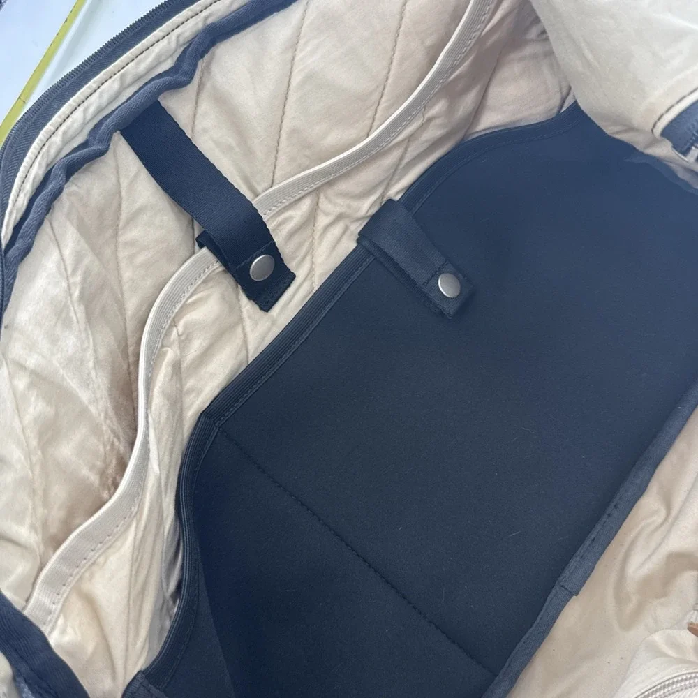 QWSTION Weekender Convertible Travel Bag Grey Canvas Backpack Duffel Carry On